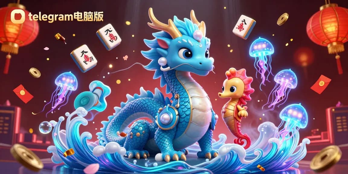 在这个充满活力和激情的赌博场景中，体验telegram电脑版，展现魅力的水龙与赌场符号。