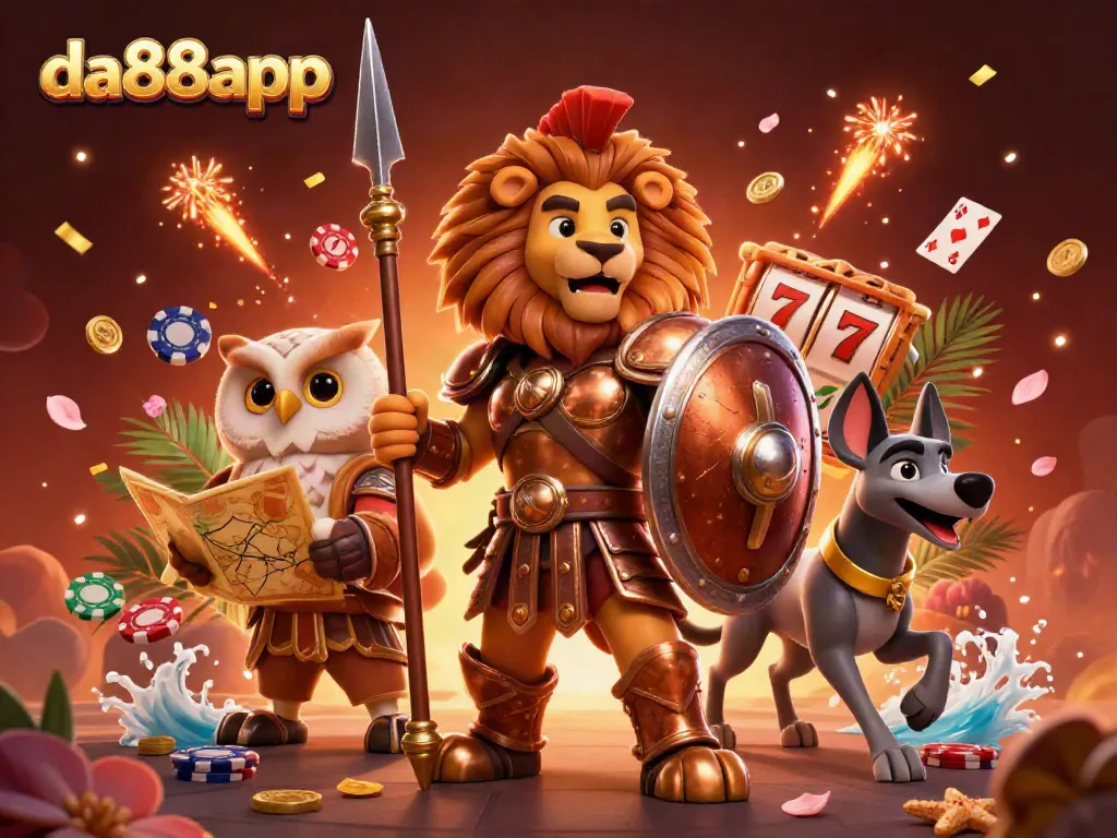 Experience thrilling wins at da88app with a dynamic online casino scene featuring lucky charms and gaming excitement.