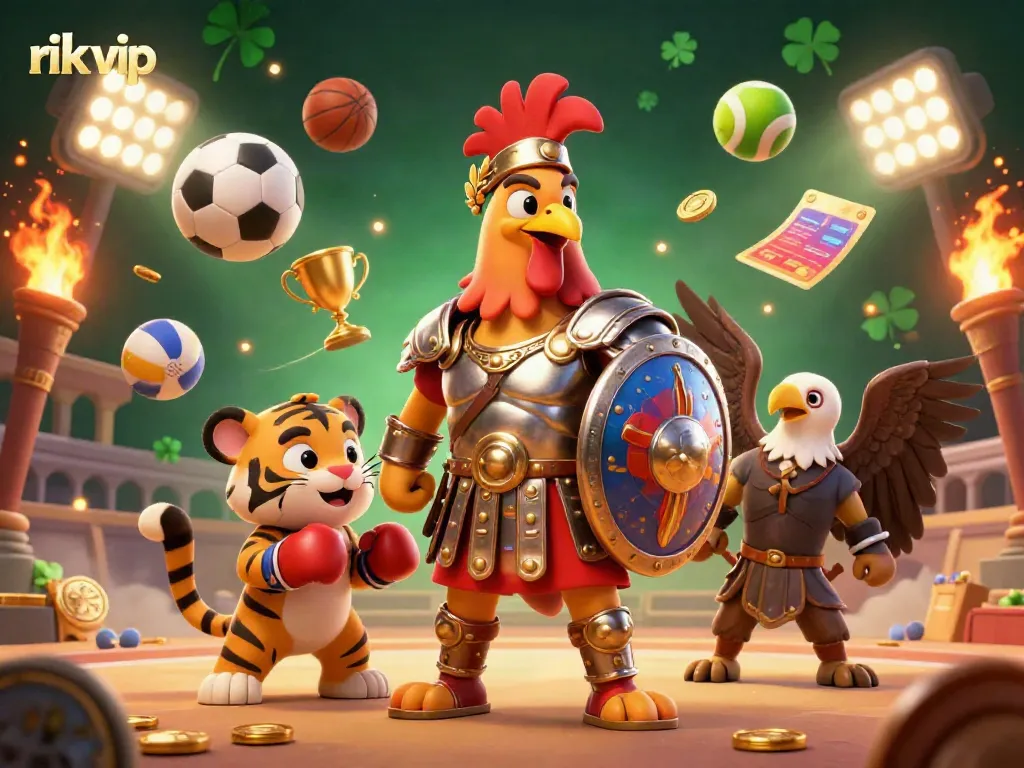 Experience the excitement of rik vip casino with dynamic sports elements and 3D characters.