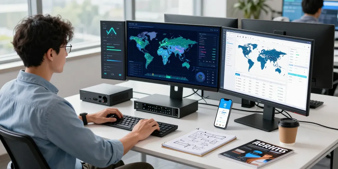 快连 user's workspace showcasing network acceleration tools and app interface