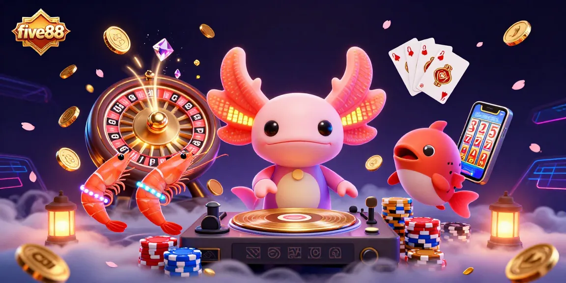 Spin to win at five88 with axolotl DJ and exciting casino games!