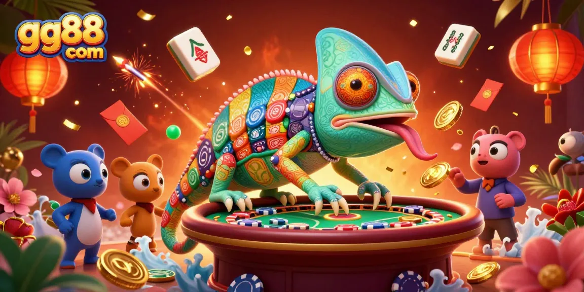 Experience the vibrant atmosphere of gg88 com with our colorful casino illustration featuring dynamic game elements.