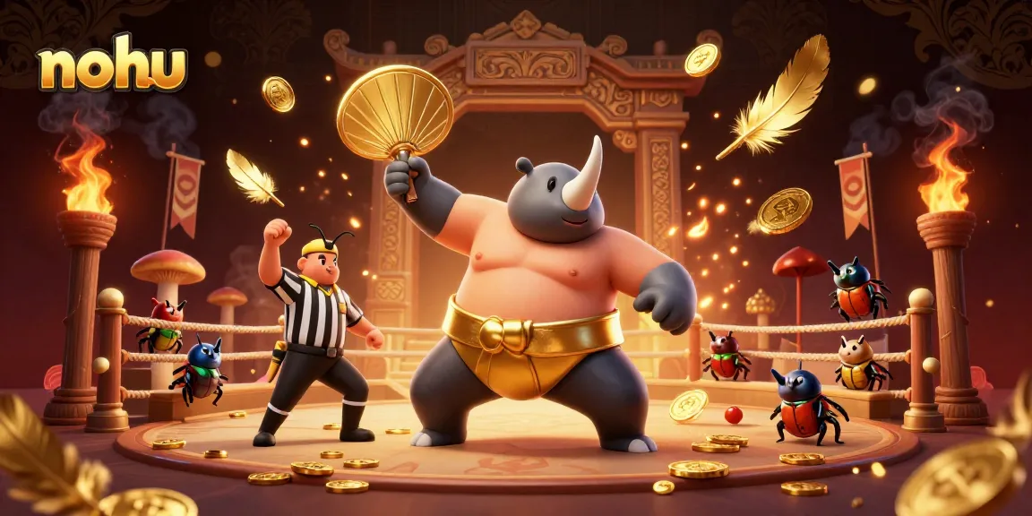 Nohu champions face off as the rhinoceros beetle sumo kicks off a thrilling betting arena!