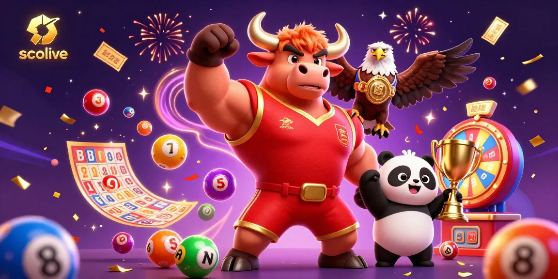 Socolive engages players with a lively scene featuring colorful gambling elements and a cheerful mascot trio.